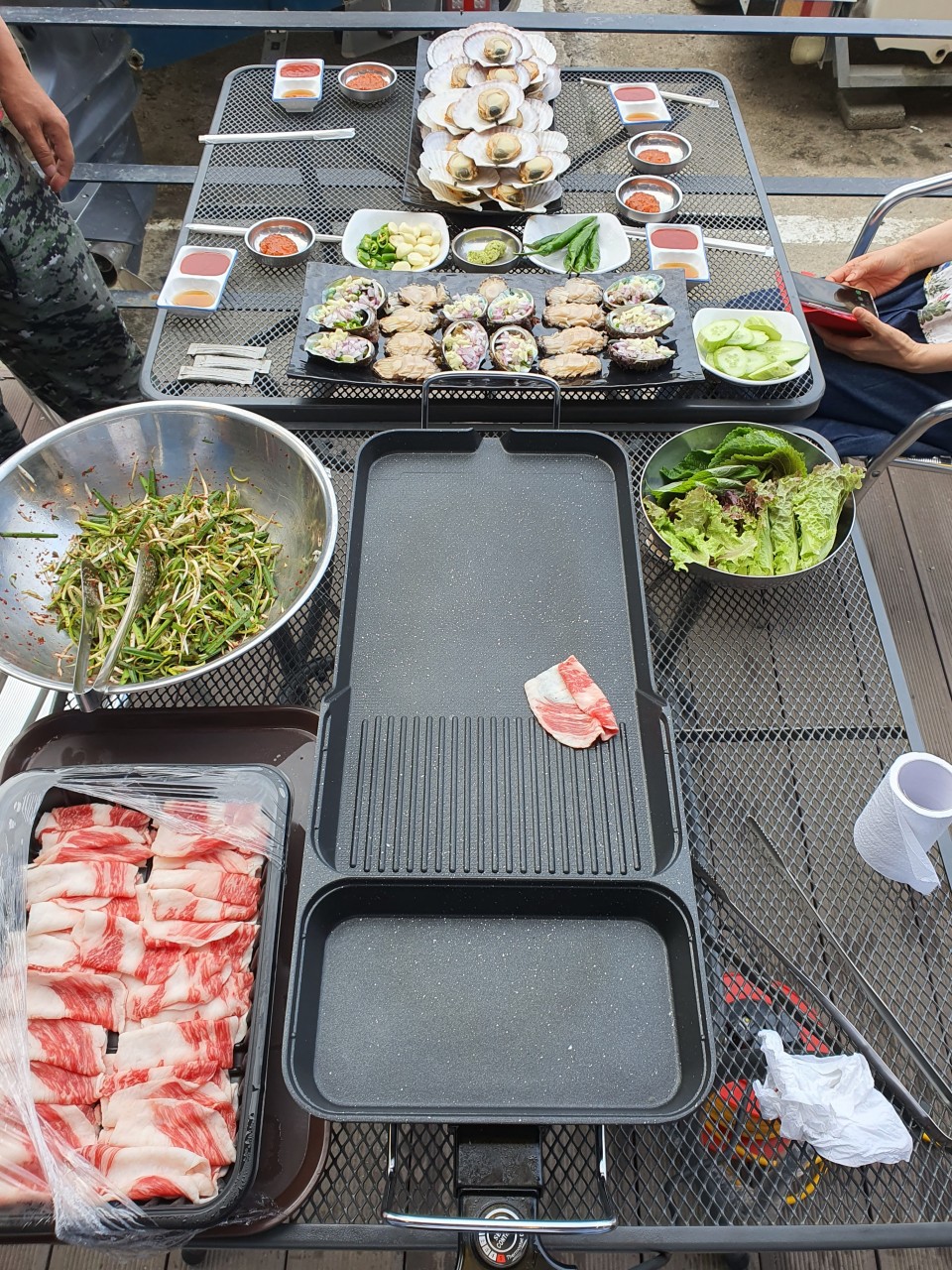 바닷가 바베큐